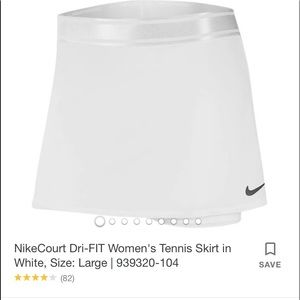 Nike white tennis skirt